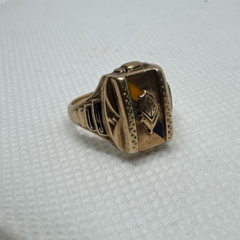 Vintage Josten 1953 10k 10KT Yellow Gold School Class Ring Size 5.5 5.18g